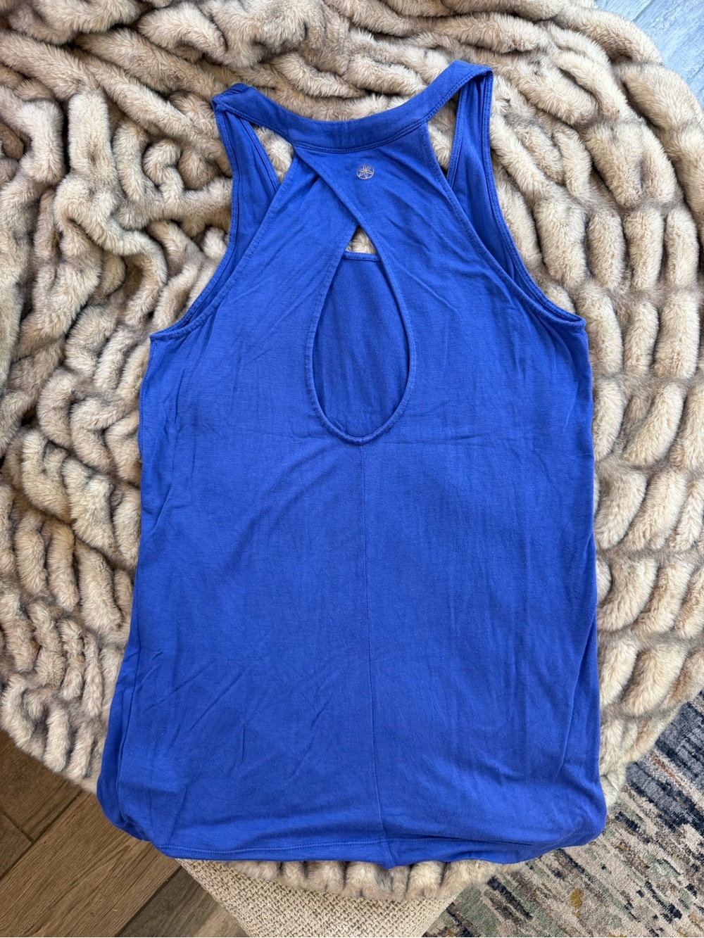GAIAM Royal Blue Lotus Racerback Tank - Picture 2 of 3